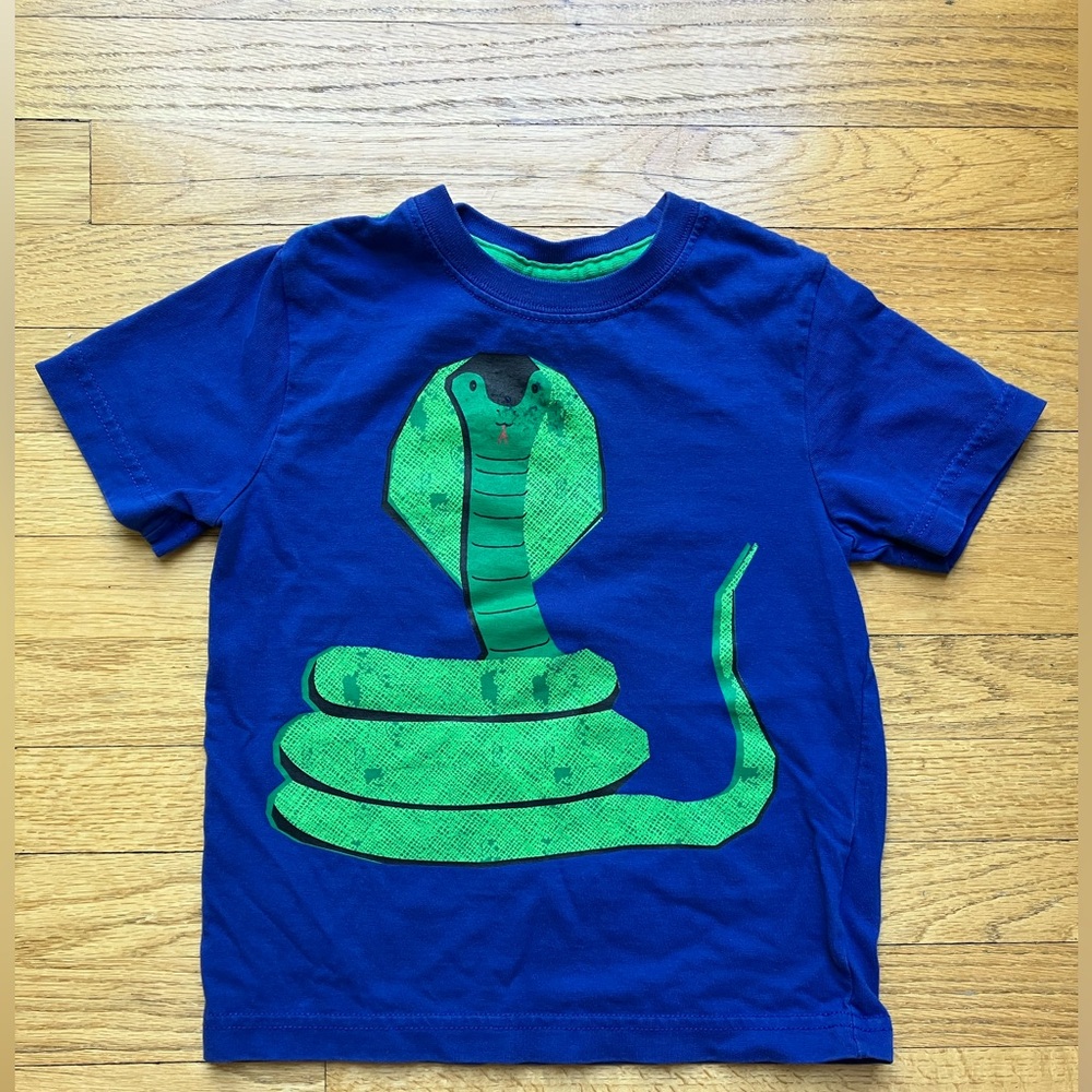 Hanna Andersson graphic t-shirt with snake - Size 3T - Blue and green